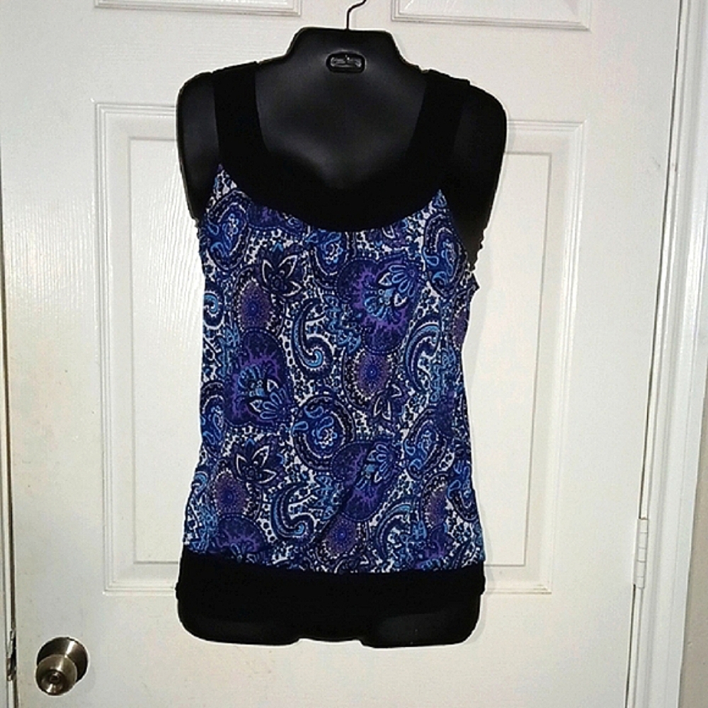 Blue and Purple Paisley Tank